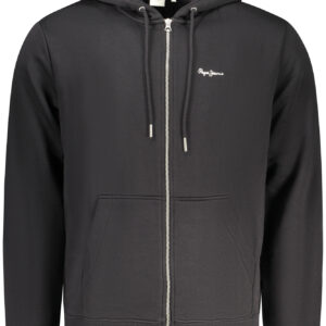 PEPE JEANS MEN'S BLACK ZIP-UP SWEATSHIRT