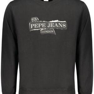 PEPE JEANS MEN'S BLACK ZIP-UP SWEATSHIRT
