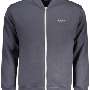 PEPE JEANS MEN'S BLUE ZIP-UP SWEATSHIRT