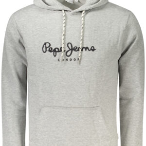 PEPE JEANS MEN'S GRAY ZIP-UP SWEATSHIRT