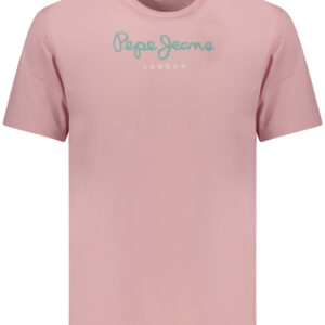 PEPE JEANS MEN'S PINK SHORT-SLEEVE T-SHIRT