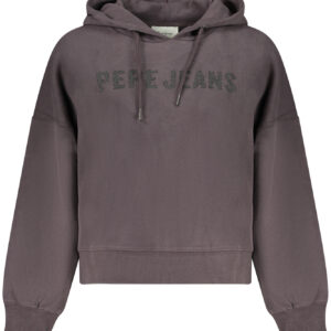 PEPE JEANS WOMEN'S BLACK ZIP-UP SWEATSHIRT