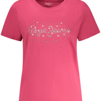 PEPE JEANS WOMEN'S PINK SHORT-SLEEVE T-SHIRT