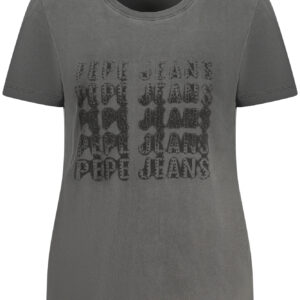 PEPE JEANS WOMEN'S SHORT-SLEEVE T-SHIRT BLACK