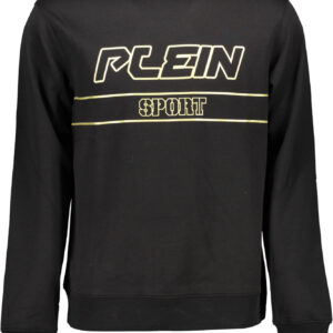 PLEIN SPORT MEN'S BLACK ZIP-UP SWEATSHIRT