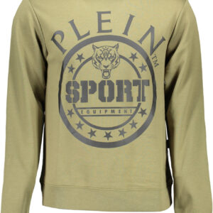 PLEIN SPORT SWEATSHIRT WITHOUT ZIP MAN GREEN