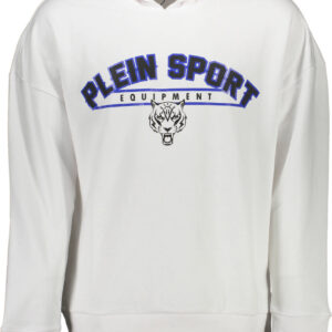 PLEIN SPORT SWEATSHIRT WITHOUT ZIP MAN WHITE