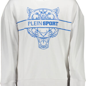 PLEIN SPORT SWEATSHIRT WITHOUT ZIP MAN WHITE