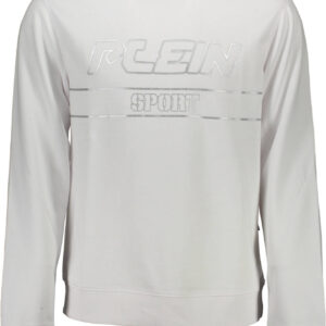 PLEIN SPORT SWEATSHIRT WITHOUT ZIP MAN WHITE