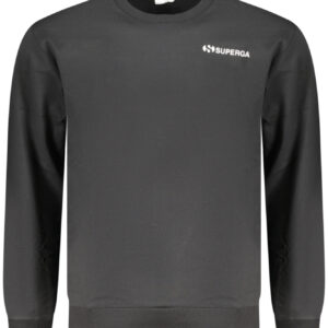SUPERGA MEN'S BLACK ZIP-UP SWEATSHIRT