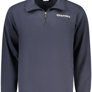SUPERGA MEN'S BLUE ZIP-UP SWEATSHIRT