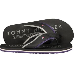 TOMMY HILFIGER MEN'S BLACK SLIPPER FOOTWEAR