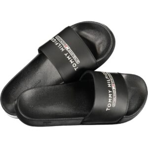 TOMMY HILFIGER MEN'S BLACK SLIPPER FOOTWEAR