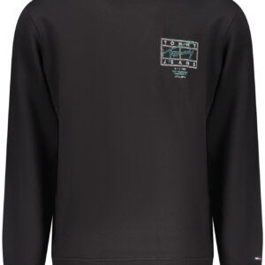 TOMMY HILFIGER MEN'S BLACK ZIP-UP SWEATSHIRT