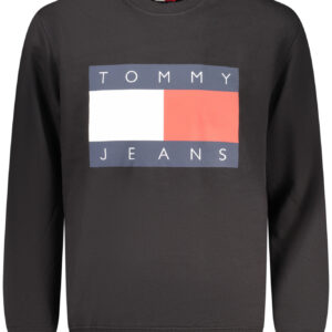 TOMMY HILFIGER MEN'S BLACK ZIP-UP SWEATSHIRT