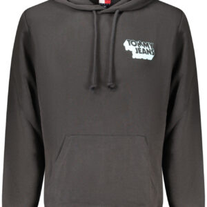 TOMMY HILFIGER MEN'S BLACK ZIP-UP SWEATSHIRT