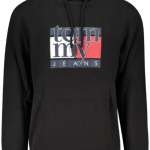 TOMMY HILFIGER MEN'S BLACK ZIP-UP SWEATSHIRT