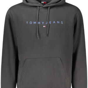 TOMMY HILFIGER MEN'S BLACK ZIP-UP SWEATSHIRT