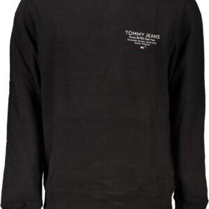 TOMMY HILFIGER MEN'S BLACK ZIPLESS SWEATSHIRT