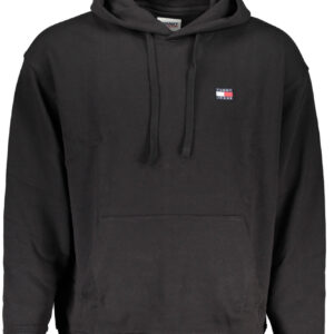 TOMMY HILFIGER MEN'S BLACK ZIPLESS SWEATSHIRT