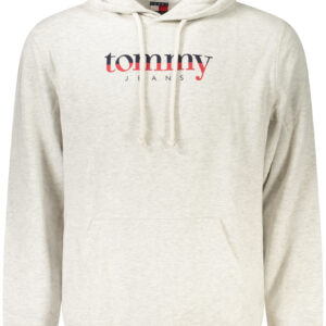 TOMMY HILFIGER MEN'S GRAY ZIP-UP SWEATSHIRT
