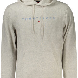 TOMMY HILFIGER MEN'S GRAY ZIP-UP SWEATSHIRT