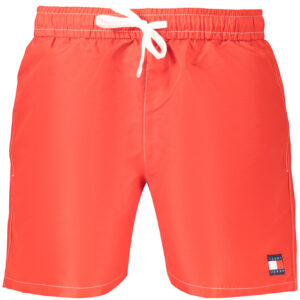 TOMMY HILFIGER MEN'S RED BOTTOM SWIMSUIT
