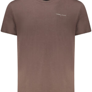 TOMMY HILFIGER MEN'S SHORT-SLEEVE T-SHIRT BROWN