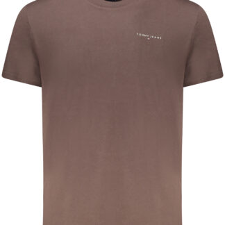 TOMMY HILFIGER MEN'S SHORT-SLEEVE T-SHIRT BROWN