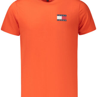 TOMMY HILFIGER MEN'S SHORT-SLEEVE T-SHIRT ORANGE