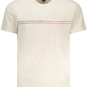 TOMMY HILFIGER SHORT SLEEVE T-SHIRT MEN BEIGE