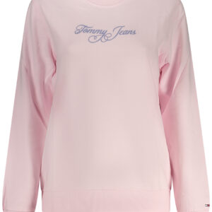 TOMMY HILFIGER WOMEN'S PINK ZIP-UP SWEATSHIRT