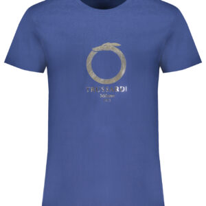 TRUSSARDI MEN'S SHORT SLEEVED T-SHIRT BLUE