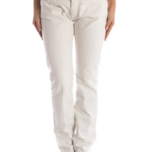 UP STAR WHITE WOMAN TROUSERS