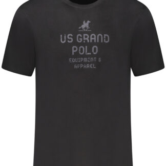 US GRAND MEN'S BLACK SHORT-SLEEVE T-SHIRT