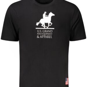 US GRAND MEN'S BLACK SHORT-SLEEVE T-SHIRT