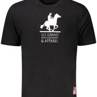 US GRAND MEN'S BLACK SHORT-SLEEVE T-SHIRT