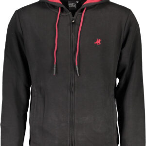 US GRAND MEN'S BLACK ZIP-UP SWEATSHIRT
