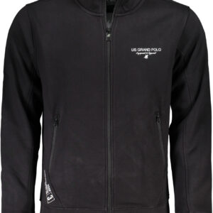 US GRAND MEN'S BLACK ZIP-UP SWEATSHIRT