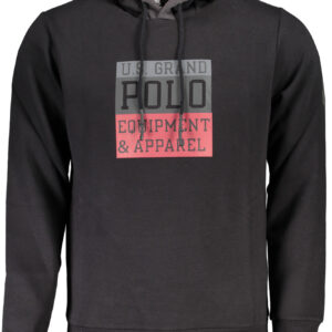 US GRAND MEN'S BLACK ZIP-UP SWEATSHIRT