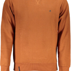US GRAND MEN'S BROWN ZIP-UP SWEATSHIRT