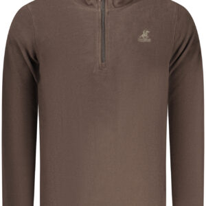 US GRAND MEN'S BROWN ZIP-UP SWEATSHIRT