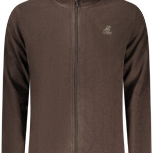 US GRAND MEN'S BROWN ZIP-UP SWEATSHIRT