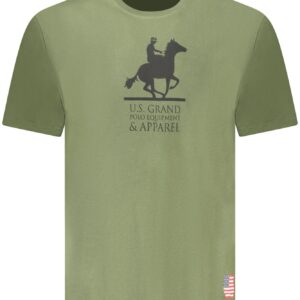 US GRAND MEN'S SHORT-SLEEVED GREEN T-SHIRT