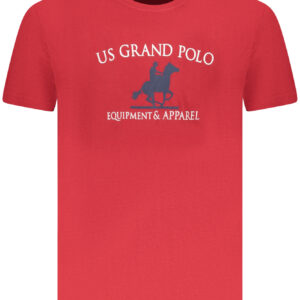 US GRAND MEN'S SHORT-SLEEVED RED T-SHIRT