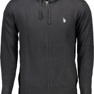 US POLO CARDIGAN MEN BLACK