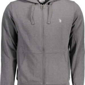 US POLO SWEATSHIRT WITH ZIP GRAY MAN