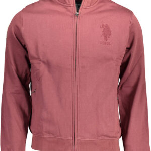 US POLO SWEATSHIRT WITH ZIP PURPLE MAN