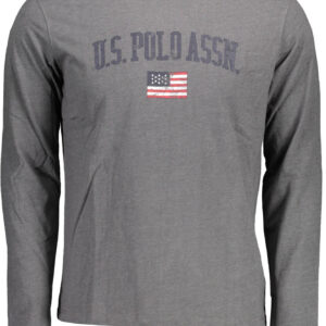 US POLO T-SHIRT LONG SLEEVES MEN GREY
