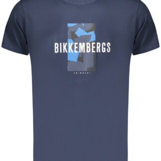 BIKKEMBERGS MEN'S SHORT-SLEEVE T-SHIRT BLUE